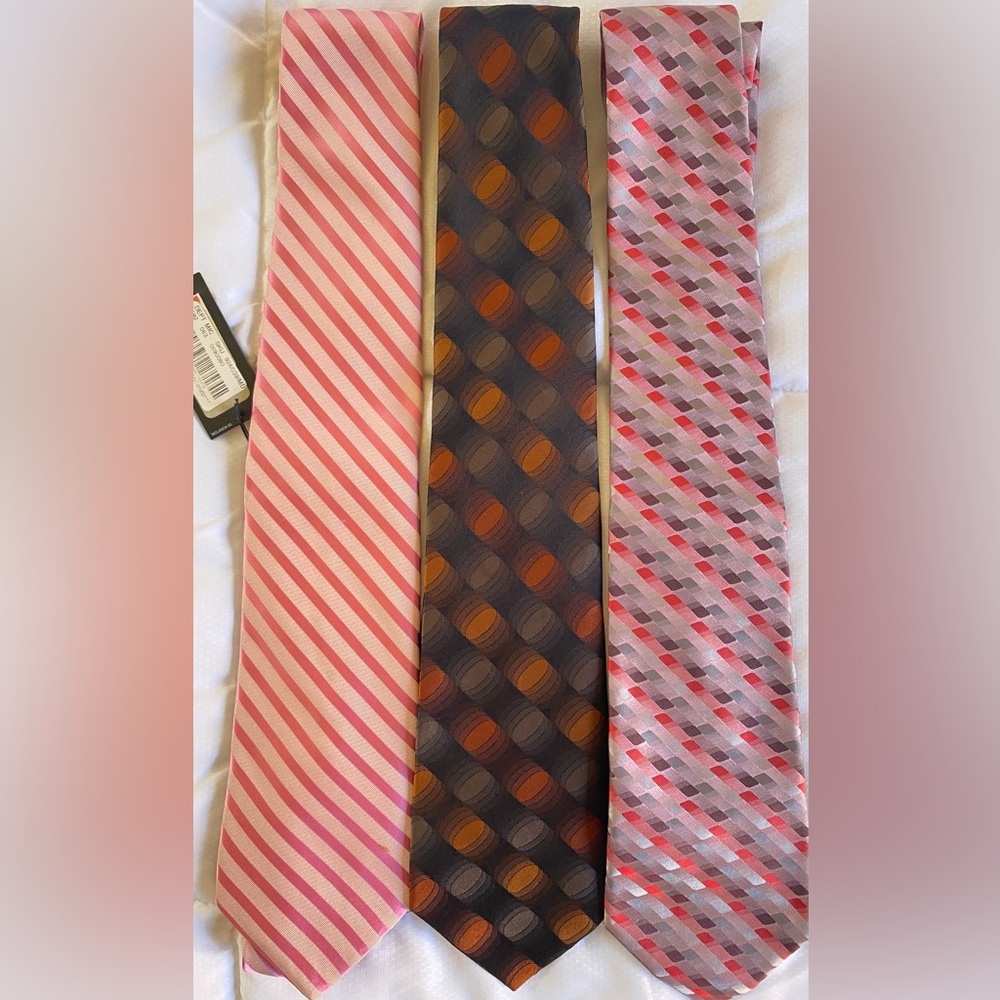 Murano Ties bundle of 3, Big & Tall extra long, 100% silk